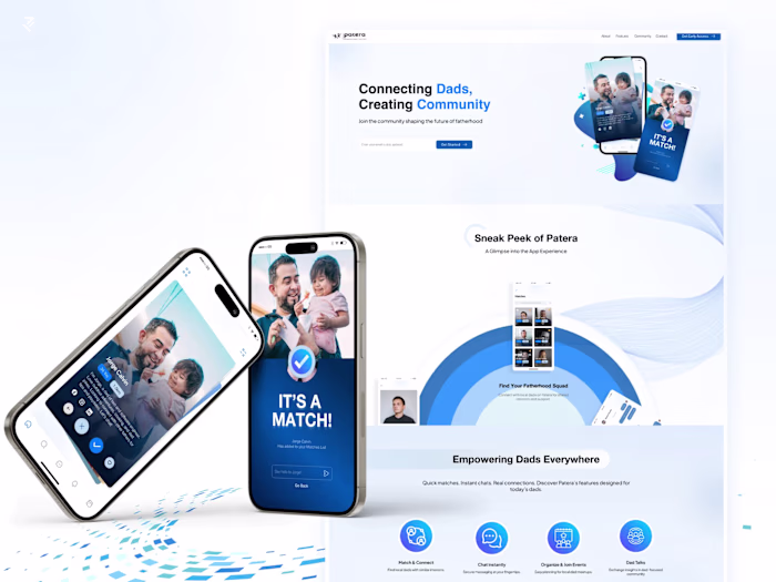 Patera - Community App Landing Page