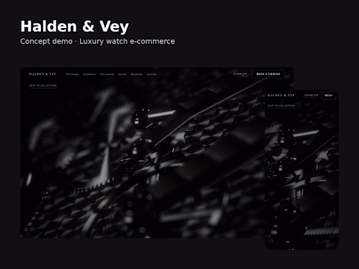 Halden & Vey: luxury watch store told like a film (concept demo)