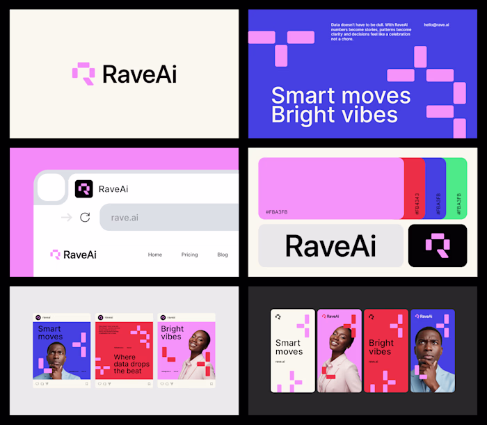 Brand design sprint for RaveAi