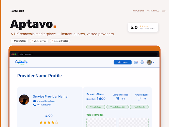 Aptavo – Service Marketplace for Booking & Provider Matching