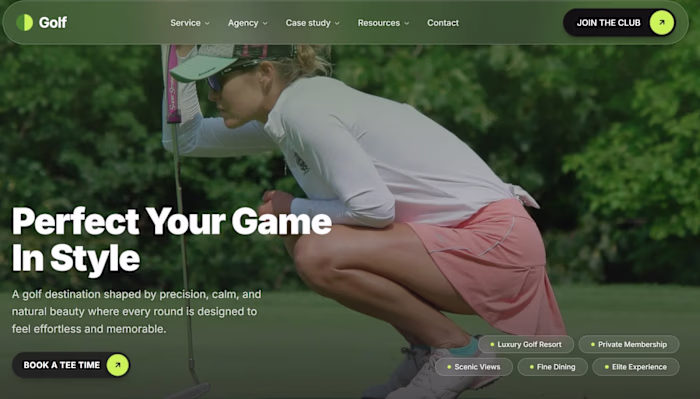 Built a modern golf club