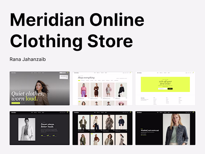 Meridian: Online Clothing Store

An online