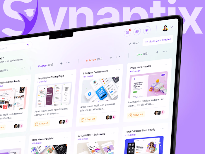 Synaptix – LMS Dashboard UI UX Design | Web Design