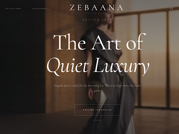 Zebaana Luxury E-Commerce Platform Development