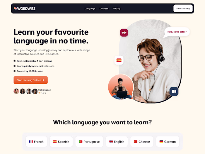 WordWise - FRAMER LANDING PAGE