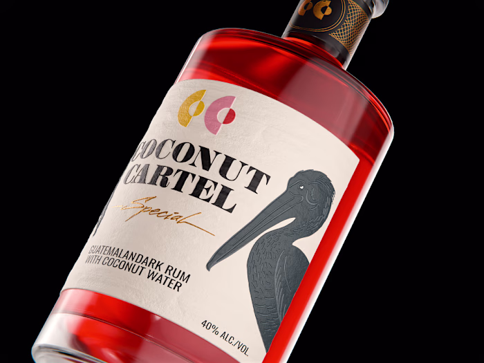 Coconut Cartel Rum - Product Visualization