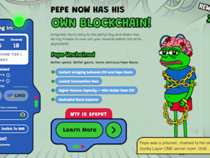 Meme Coin presale website