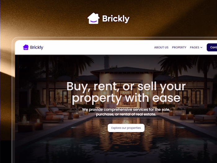 Brickly : Real Estate Framer Website Template