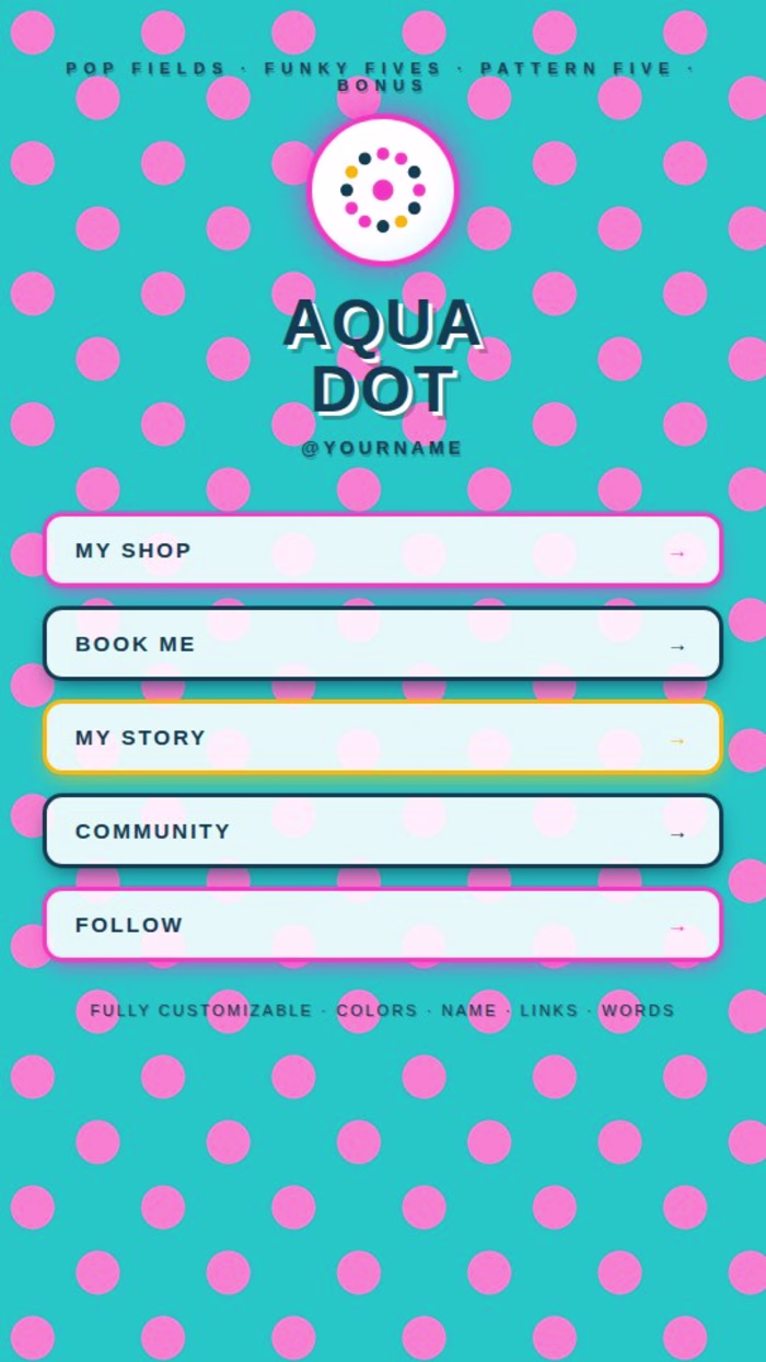 Aqua Dot — Link-in-Bio Example (Static)