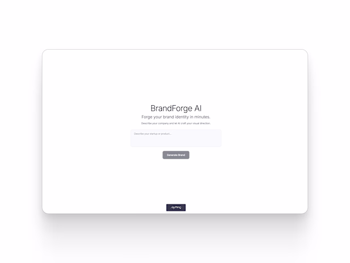 Brand Forge: AI-Powered Branding Tool