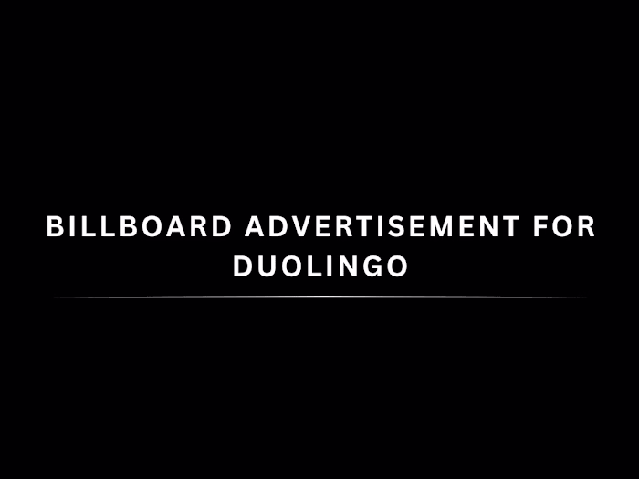 Spec Billboard Advertisement for Duolingo