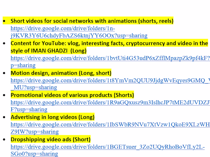 All my best works