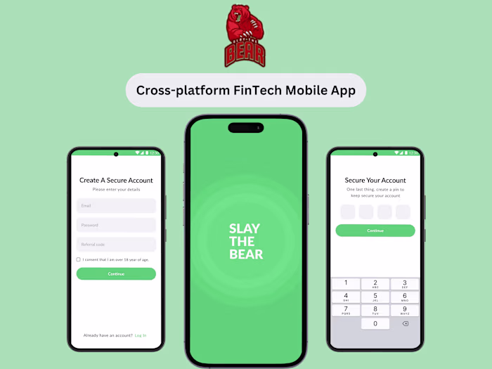 FinTech react native mobile app with Django Backend
