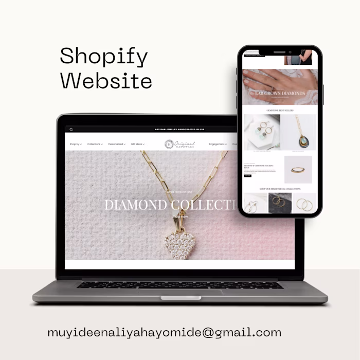 Jewelry Ecommerce Website Design for Engagement Rings