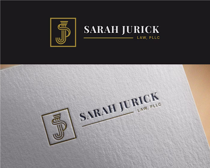 Sarah Jurick Law logo design