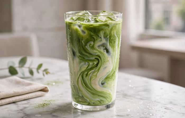 Luxury iced matcha cover for