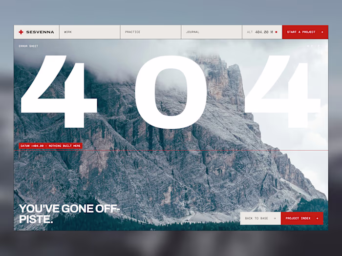 🚧 404 Page Design for my Recent Architecural Studio Website
