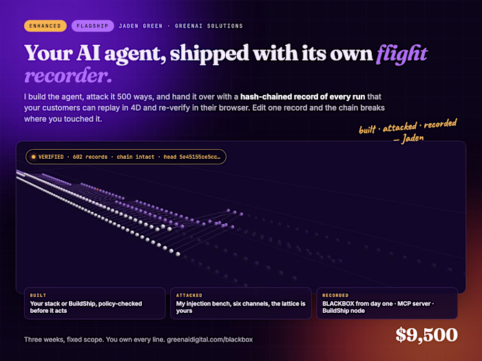 BLACKBOX: a flight recorder for AI agents