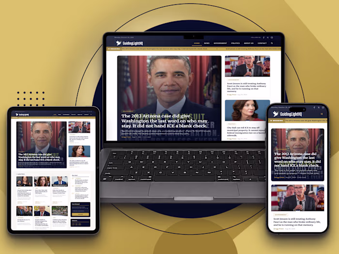 Guiding Light HQ - WordPress News Website Development