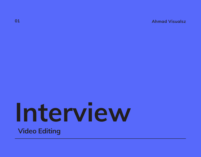 Interview Style Video Editing