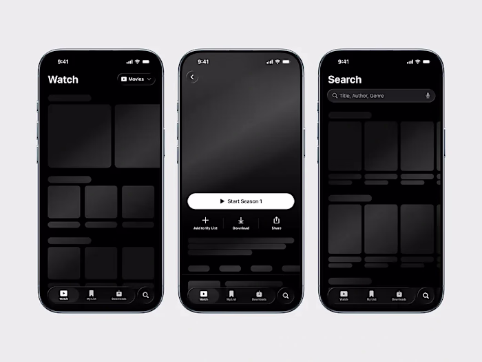 IPTV Skeleton Loading Mobile App