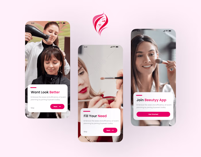 Beeutyy App 🌸 Onboarding Screens