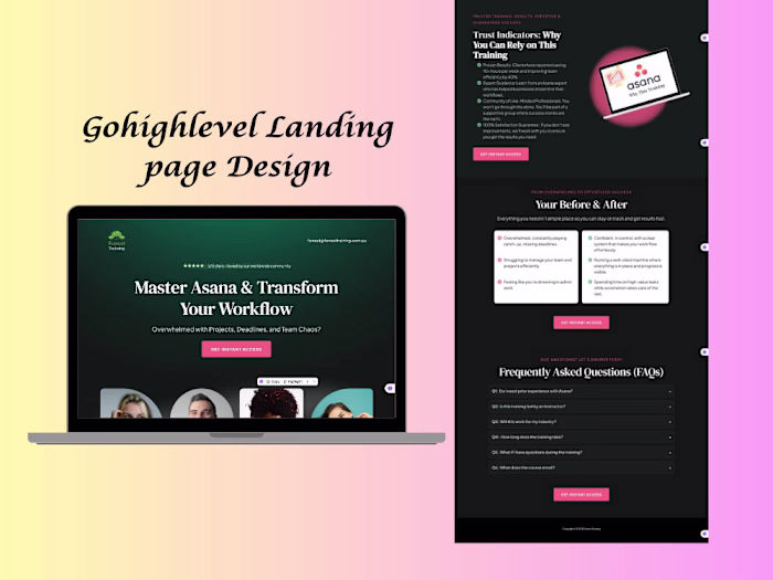 GOHIGHLEVEL LANDING PAGE DESIGN