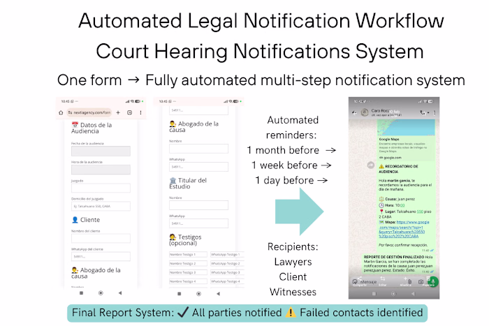 Built an automated multi-step notification