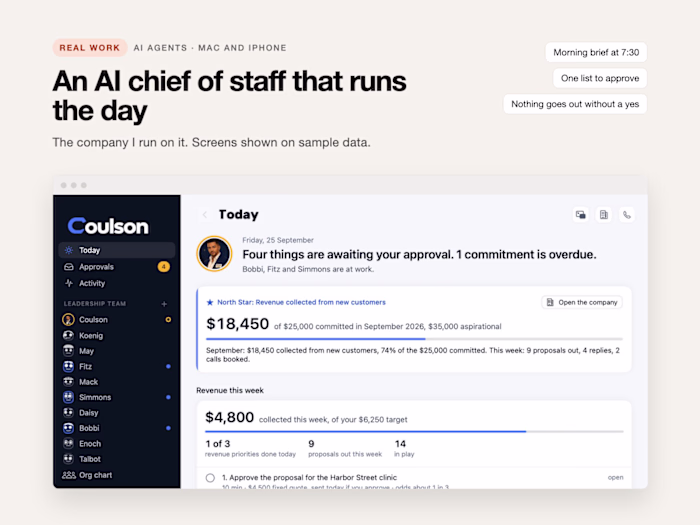 Coulson: an AI chief of staff that runs the day