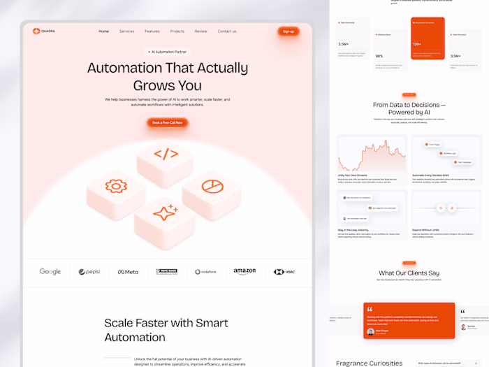 This AI automation SaaS landing