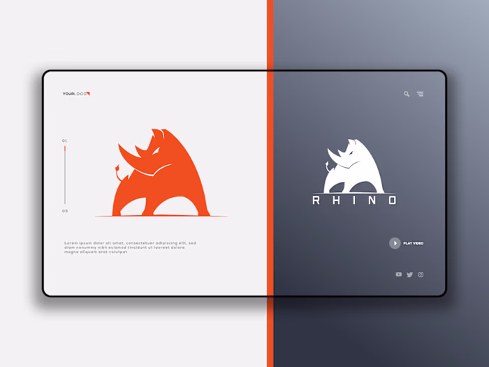 Rhino Vector Logo Available For
