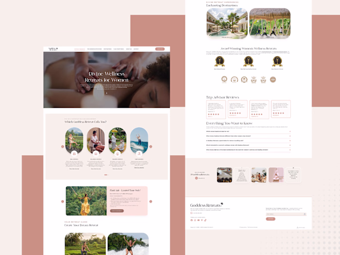 A luxury wellness retreat wordpress website