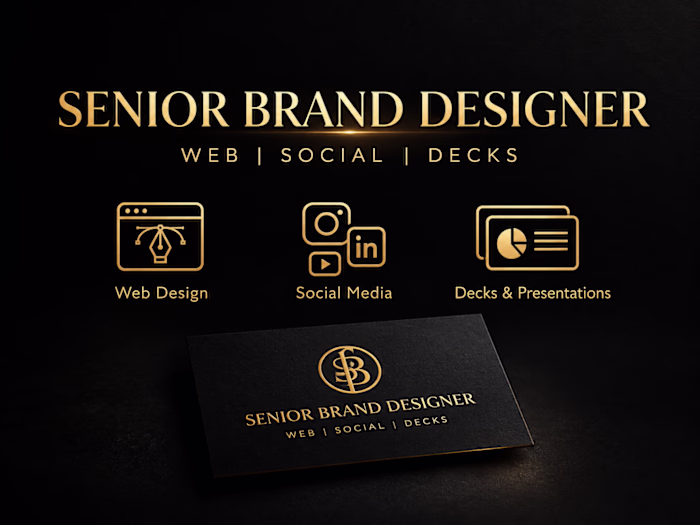 Senior Brand Designer - Modern Minimalist Logo & Brand 