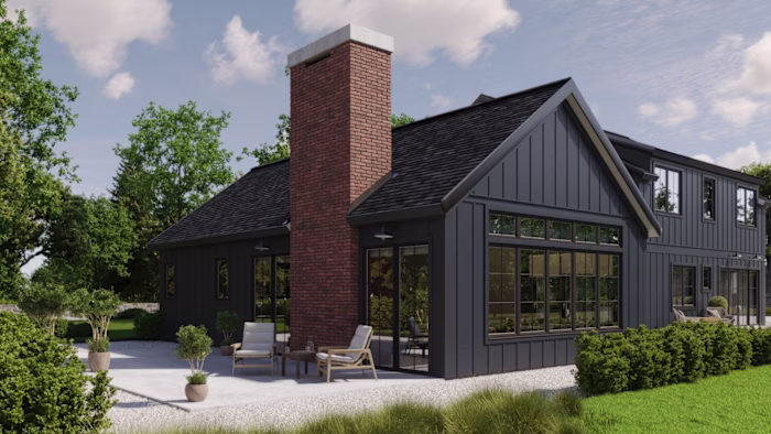 Modern Farmhouse 3D Exterior Visualization