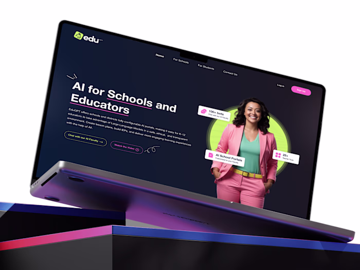 AI Education Website UI/UX Design
