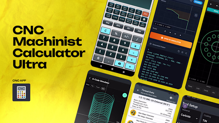 CNC Machinist Calculator Ultra App Design