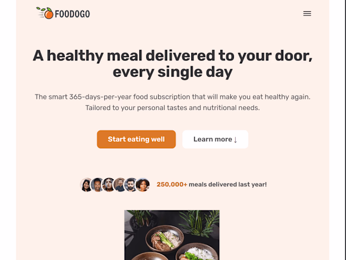 Foodogo Web Page