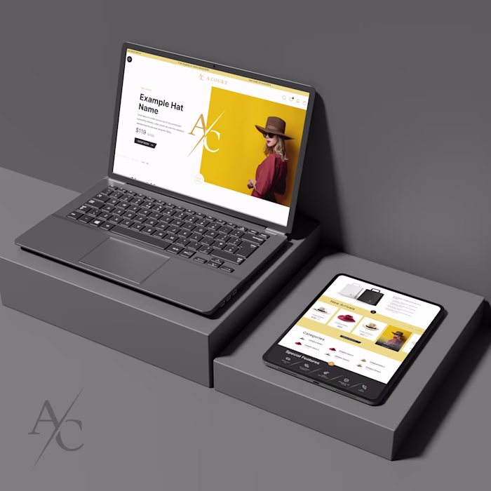 UX/UI Design and WP Development for custom hats - A Court Shop
