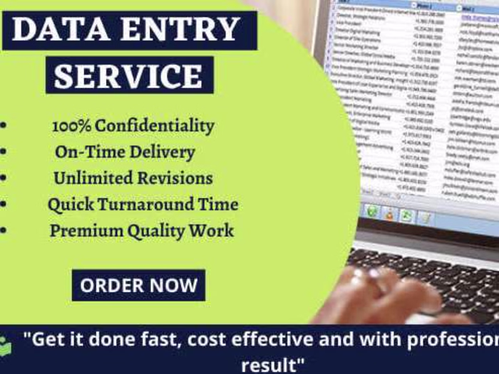 Data entry sample