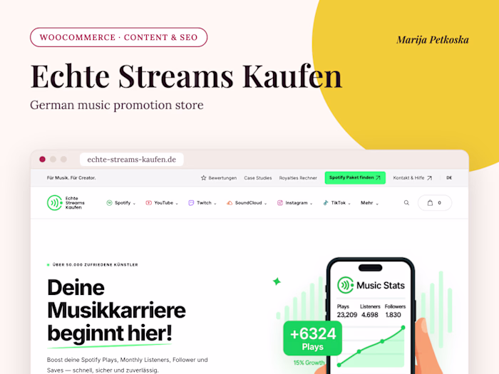 Echte Streams Kaufen: German Content and Store Management