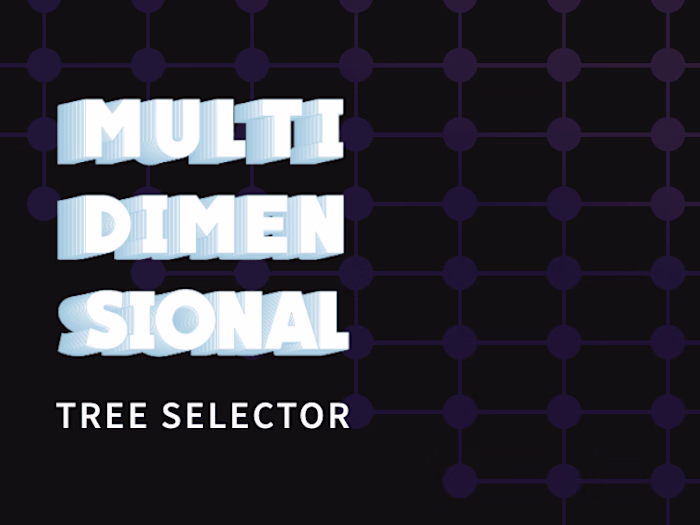 Multidimensional tree selector for long category lists