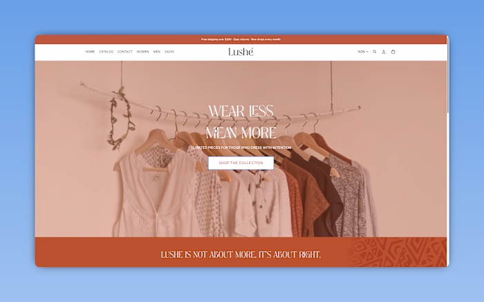 Lushe - A Custom Shopify