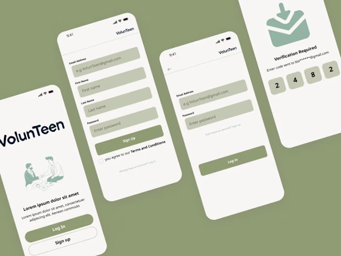Volunteen Sign-Up Page Design