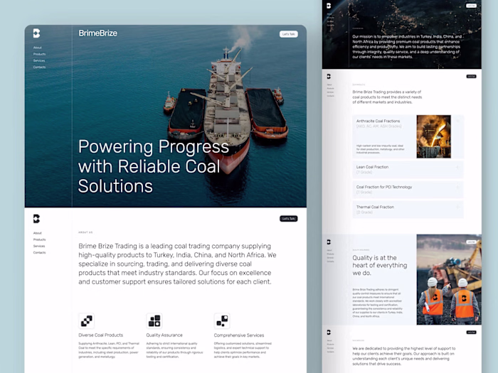 One-Page Website for Brime Brize Trading