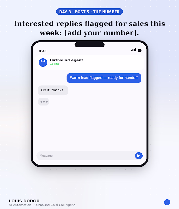 Interested replies flagged for sales
