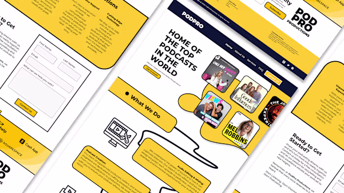 PodPro Landing Page - UI/UX Design