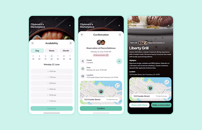 Clipboard Marketplace App UX/UI