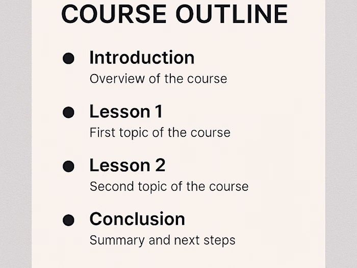 Higher Education Course Outline