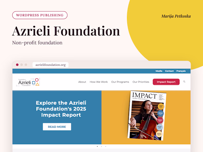 Azrieli Foundation: Content Formatting and Publishing