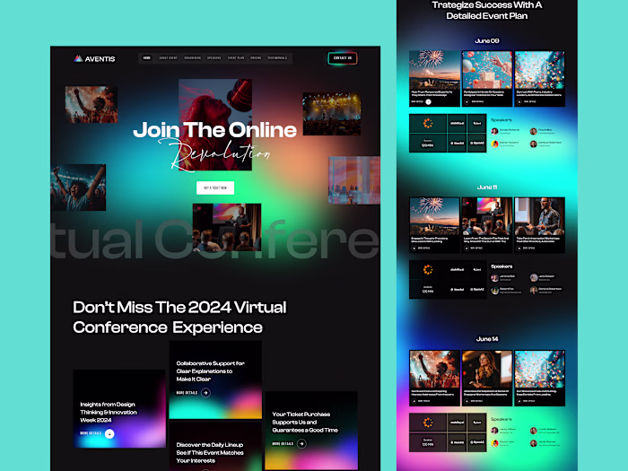 Aventis Virtual Conferences Framer Template